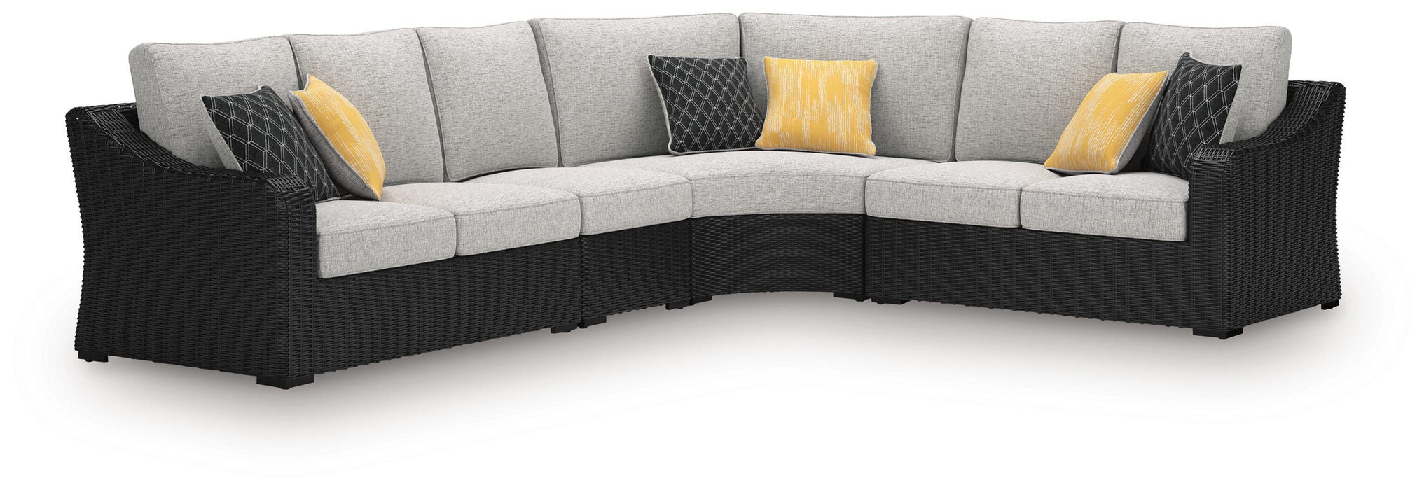 Signature Design Black/Light Gray 4-Piece Outdoor Sectional