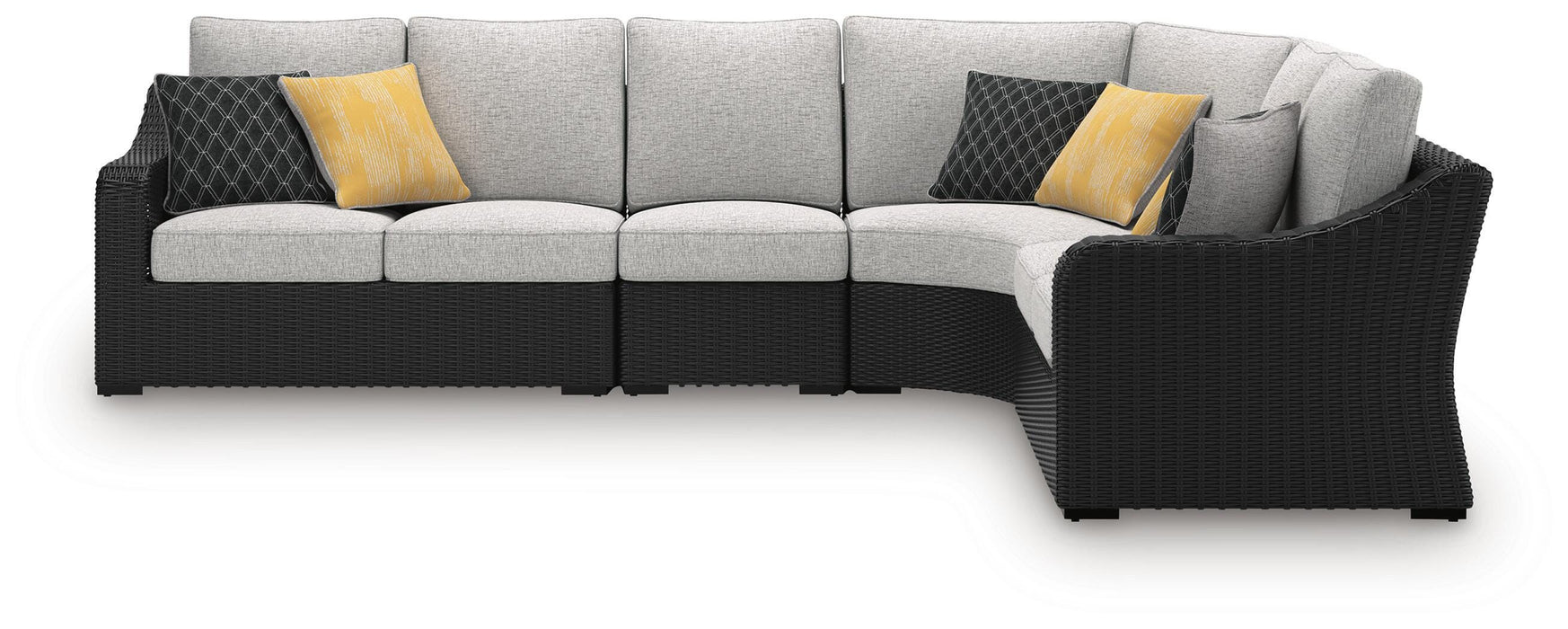 Signature Design Black/Light Gray 4-Piece Outdoor Sectional