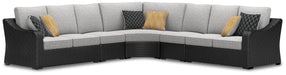 Signature Design Black/Light Gray 5-Piece Outdoor Sectional