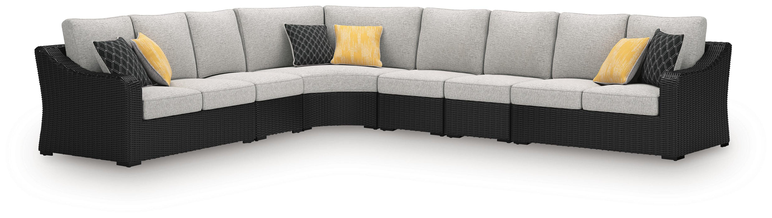 Signature Design Black/Light Gray 6-Piece Outdoor Sectional