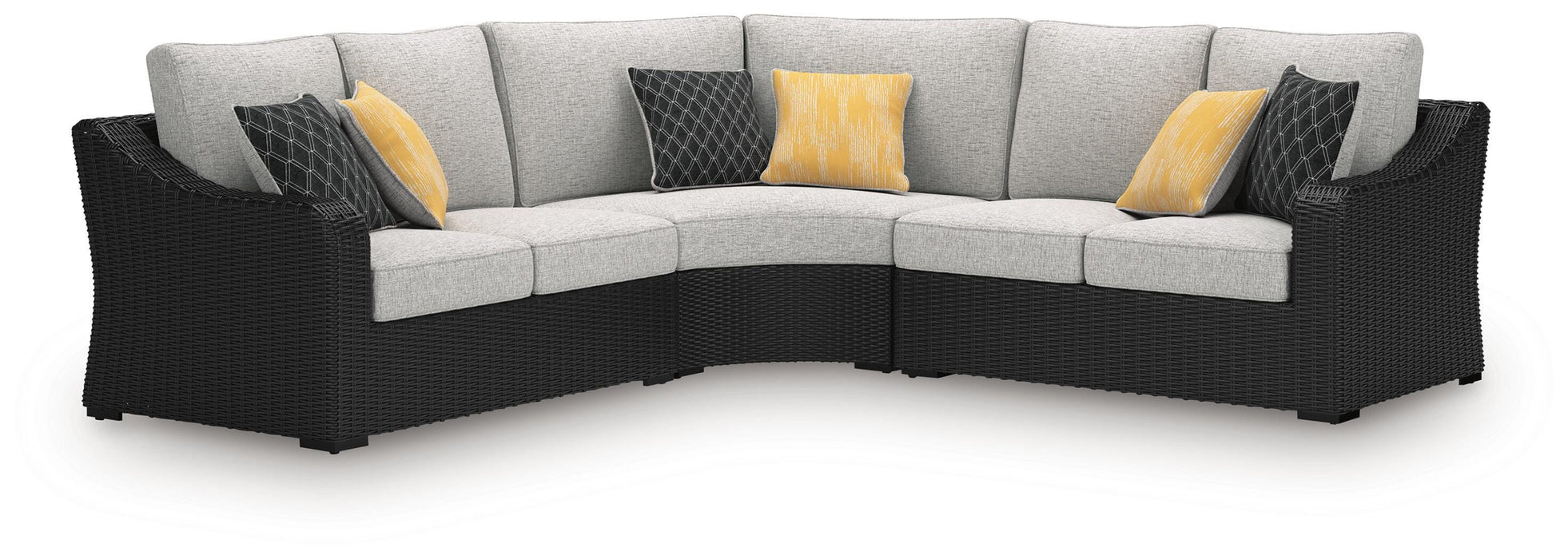 Signature Design Black/Light Gray 3-Piece Outdoor Sectional