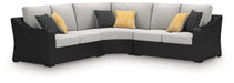 Signature Design Black/Light Gray 3-Piece Outdoor Sectional