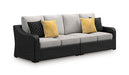 Signature Design Black/Light Gray RAF/LAF Loveseat w/CUSH (2/CN)