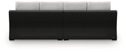 Signature Design Black/Light Gray RAF/LAF Loveseat w/CUSH (2/CN)