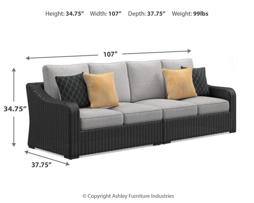 Signature Design Black/Light Gray 5-Piece Outdoor Sectional