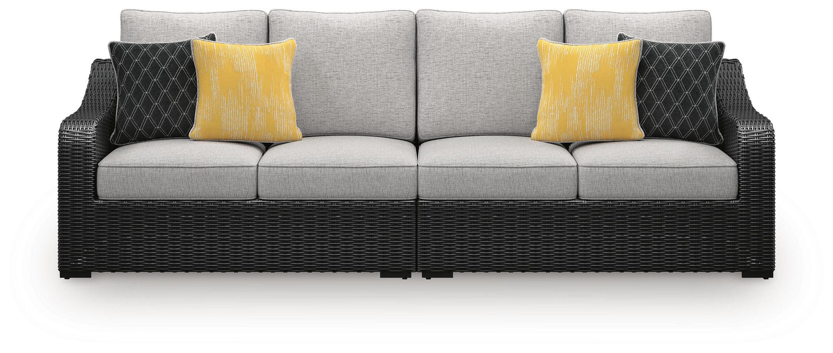 Signature Design Black/Light Gray RAF/LAF Loveseat w/CUSH (2/CN)