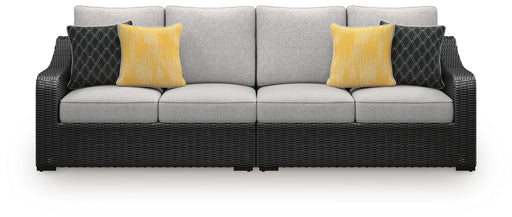 Signature Design Black/Light Gray RAF/LAF Loveseat w/CUSH (2/CN)
