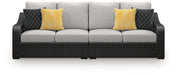 Signature Design Black/Light Gray 5-Piece Outdoor Sectional