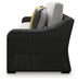 Signature Design Black/Light Gray RAF/LAF Loveseat w/CUSH (2/CN)