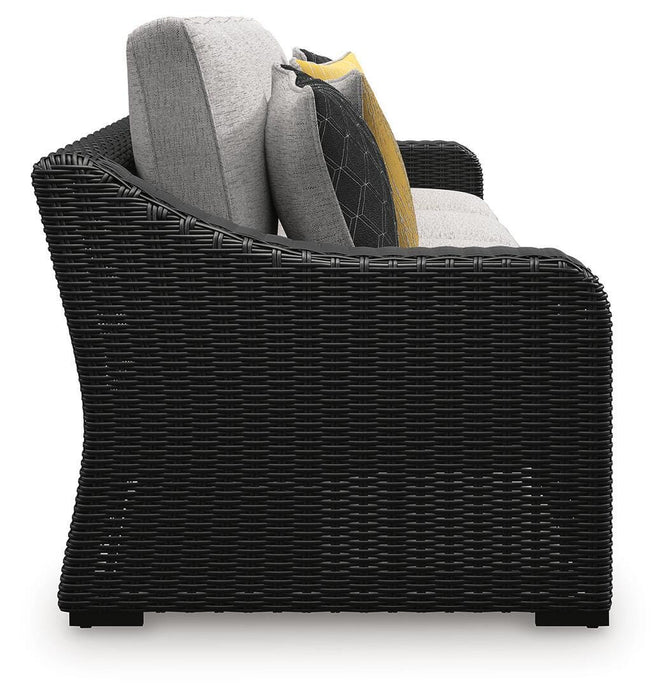 Signature Design Black/Light Gray RAF/LAF Loveseat w/CUSH (2/CN)
