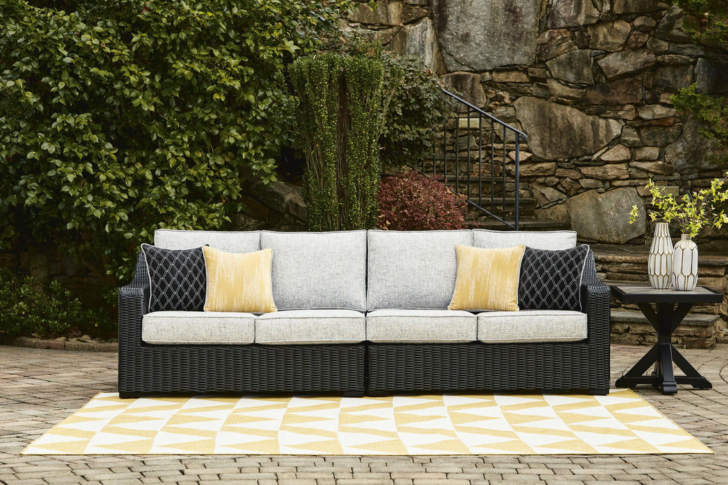 Signature Design Black/Light Gray RAF/LAF Loveseat w/CUSH (2/CN)