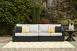 Signature Design Black/Light Gray RAF/LAF Loveseat w/CUSH (2/CN)
