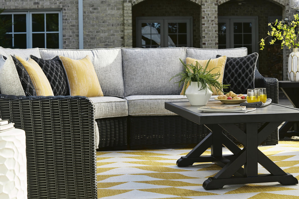 Signature Design Black/Light Gray Rectangular Cocktail Table