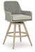 Signature Design Beige/Gray Barstool with Cushion (2/CN)