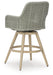 Signature Design Beige/Gray Barstool with Cushion (2/CN)