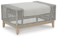 Signature Design Gray Ottoman with Cushion
