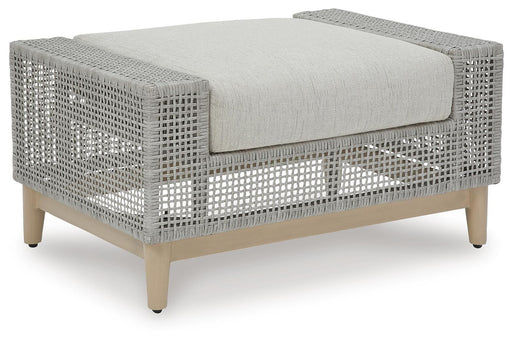 Signature Design Gray Ottoman with Cushion