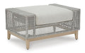 Signature Design Gray Ottoman with Cushion