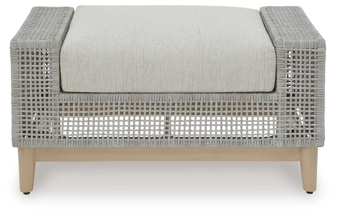 Signature Design Gray Ottoman with Cushion