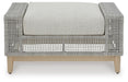 Signature Design Gray Ottoman with Cushion