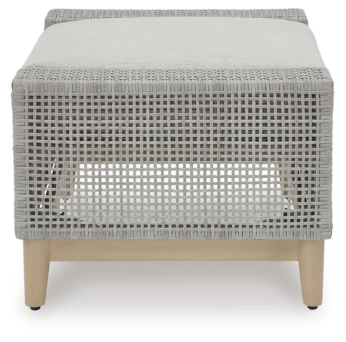 Signature Design Gray Ottoman with Cushion