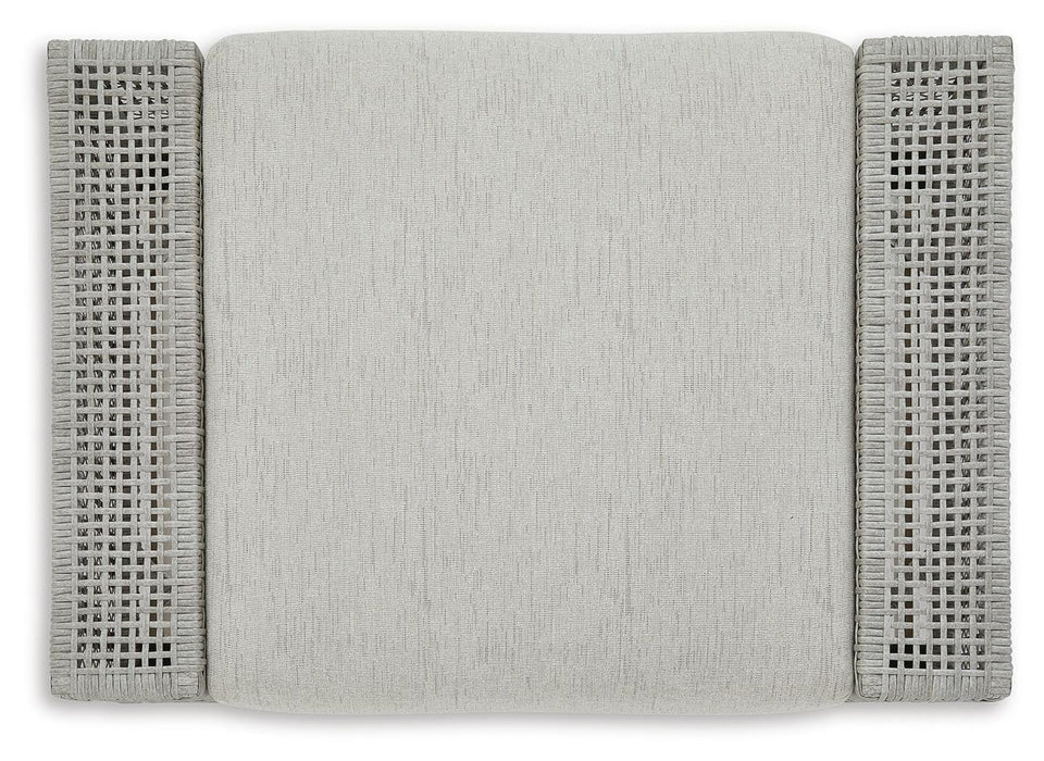Signature Design Gray Ottoman with Cushion