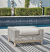 Signature Design Gray Ottoman with Cushion