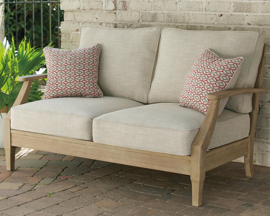 Signature Design Beige Loveseat w/Cushion