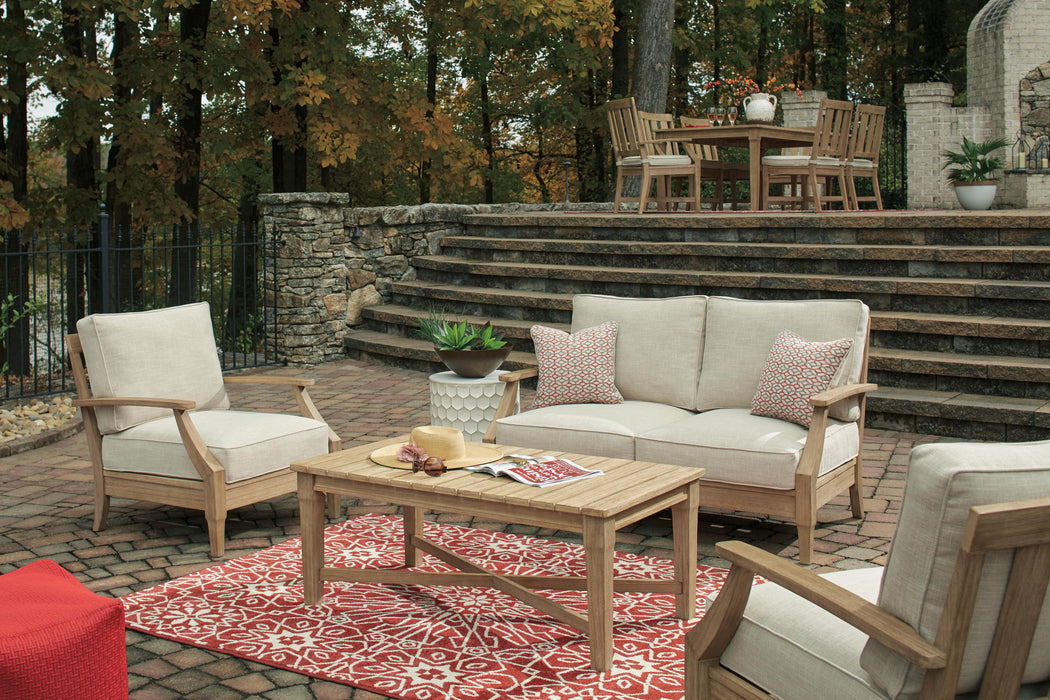 Signature Design Beige Loveseat w/Cushion