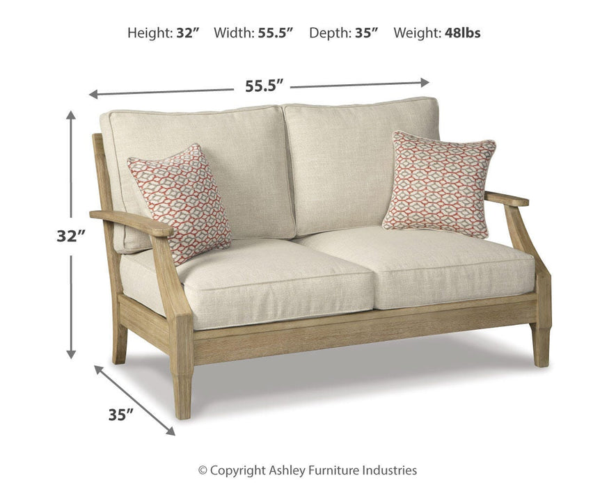 Signature Design Beige Loveseat w/Cushion