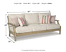 Signature Design Beige Sofa with Cushion