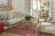 Signature Design Beige Sofa with Cushion