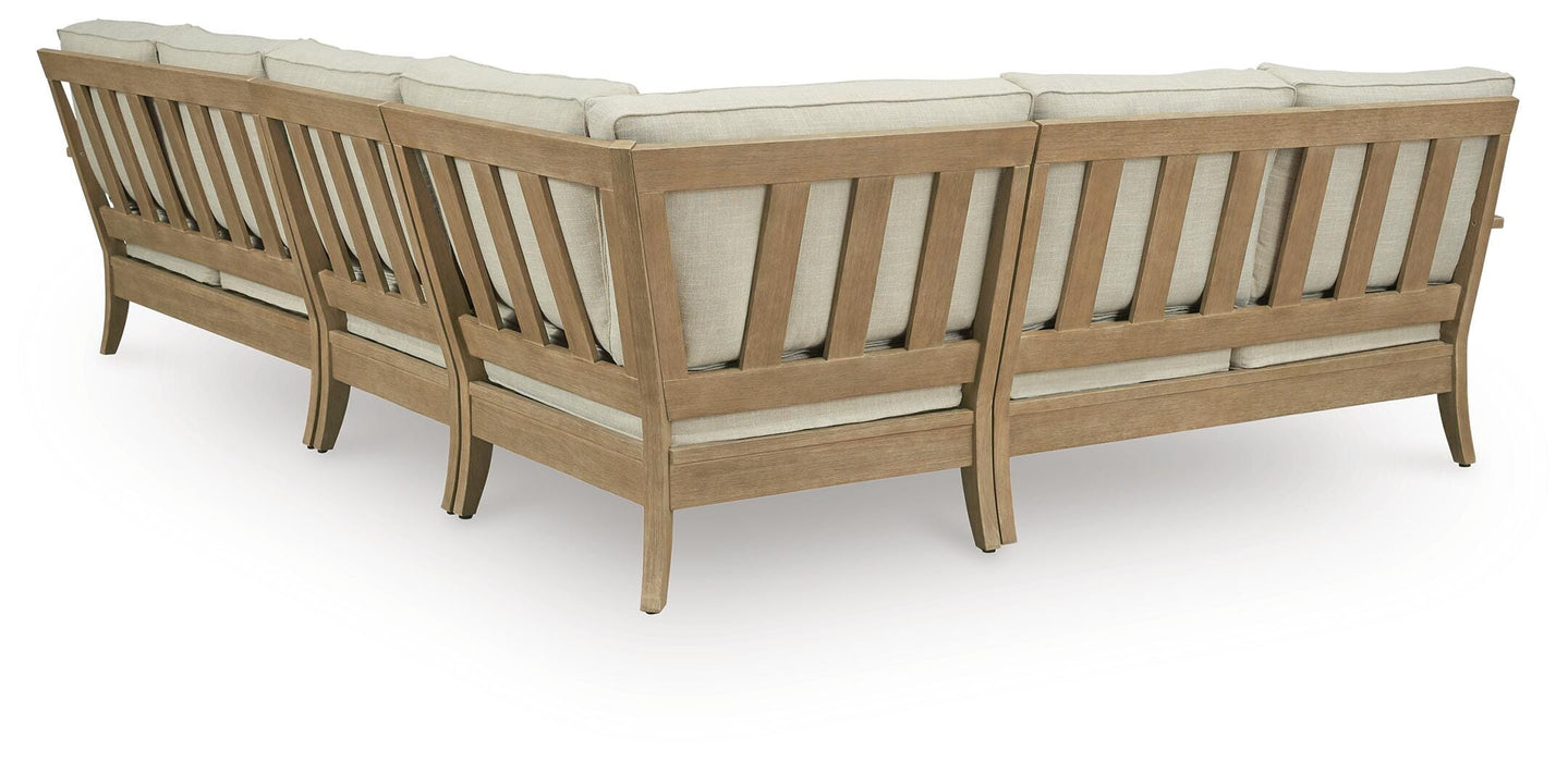 Signature Design Beige 4-Piece Outdoor Sectional