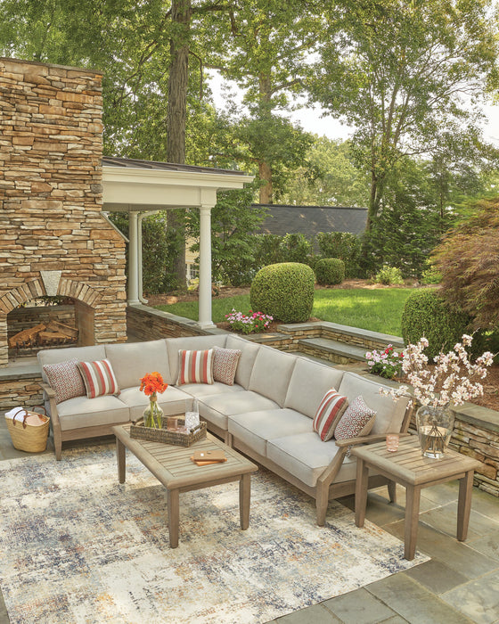 Signature Design Beige 4-Piece Outdoor Sectional