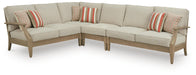 Signature Design Beige 4-Piece Outdoor Sectional