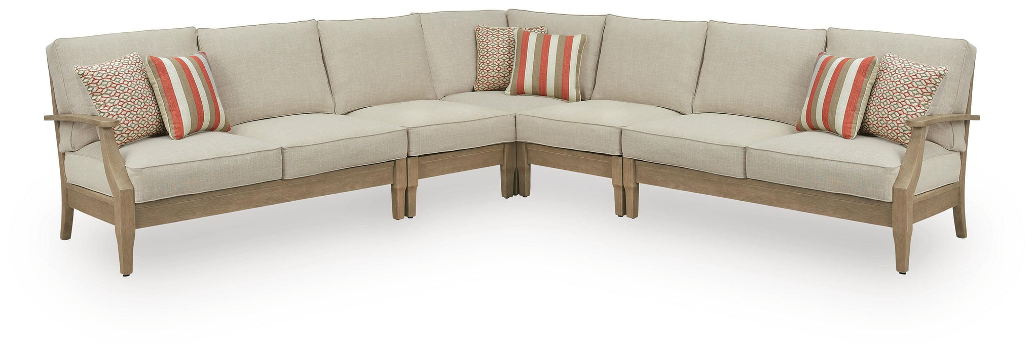 Signature Design Beige 5-Piece Outdoor Sectional