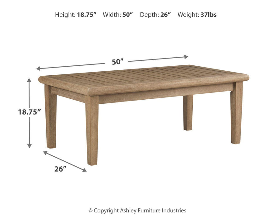 Signature Design Grayish Brown Rectangular Cocktail Table