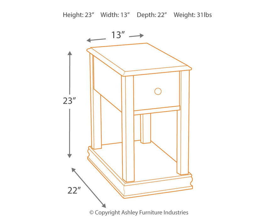 Signature Design Brown Chair Side End Table