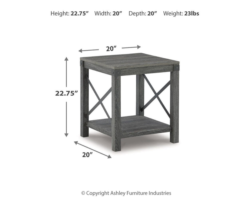 Signature Design Grayish Brown Square End Table