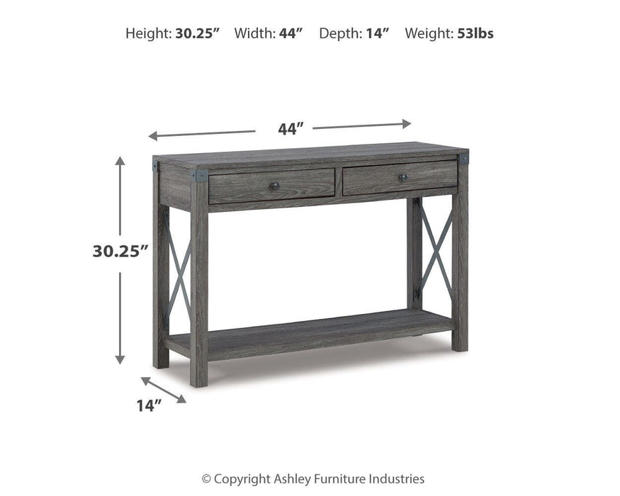 Signature Design Grayish Brown Console Sofa Table