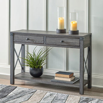 Signature Design Grayish Brown Console Sofa Table