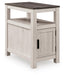 Signature Design Brown Gray/Antique White Chair Side End Table