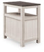 Signature Design Brown Gray/Antique White Chair Side End Table