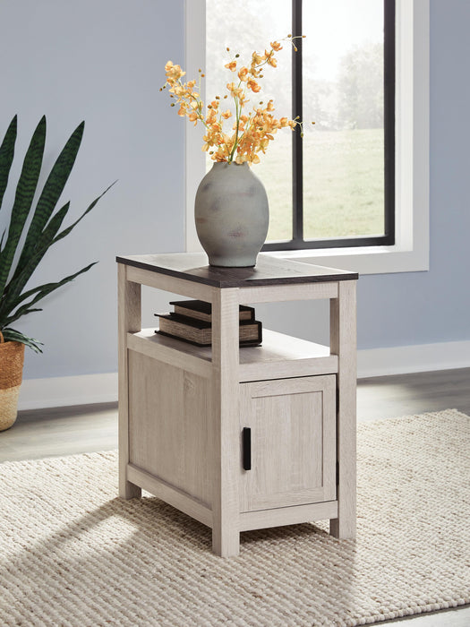 Signature Design Brown Gray/Antique White Chair Side End Table
