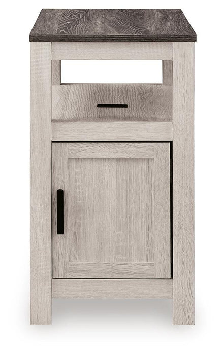 Signature Design Brown Gray/Antique White Chair Side End Table