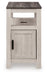 Signature Design Brown Gray/Antique White Chair Side End Table