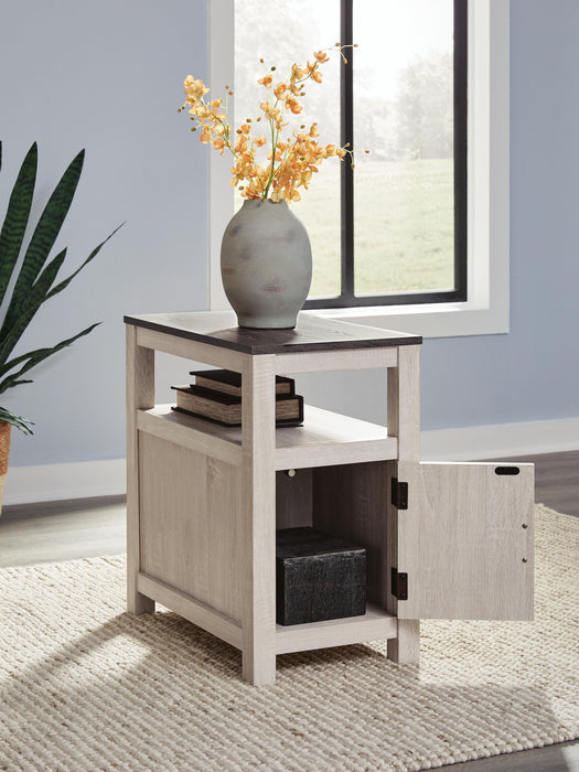 Signature Design Brown Gray/Antique White Chair Side End Table