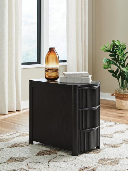 Signature Design Black Chair Side End Table
