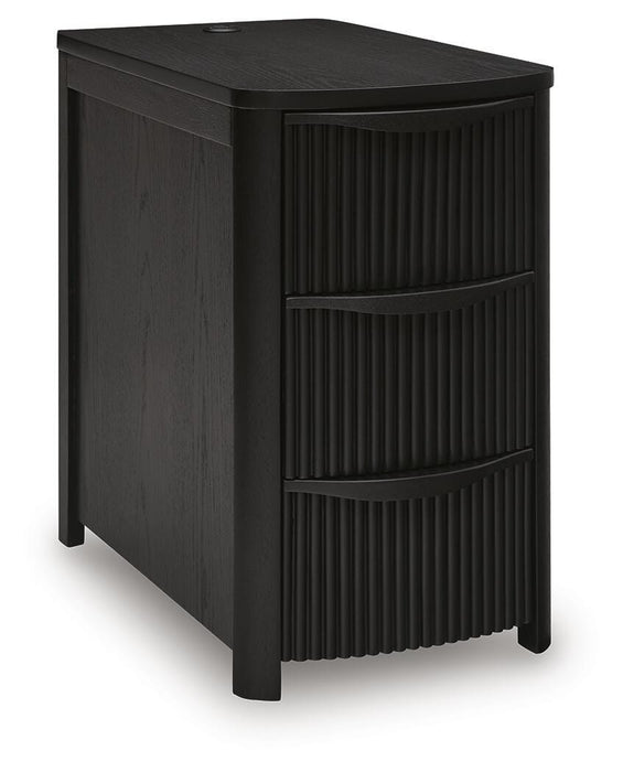 Signature Design Black Chair Side End Table