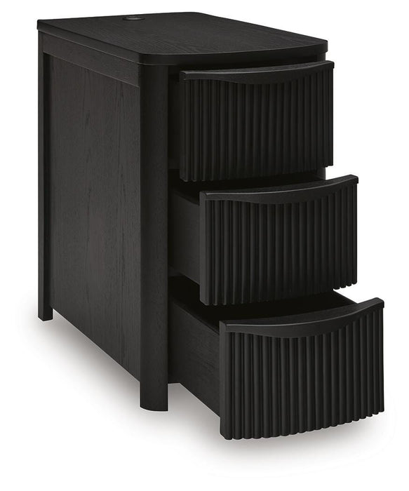 Signature Design Black Chair Side End Table